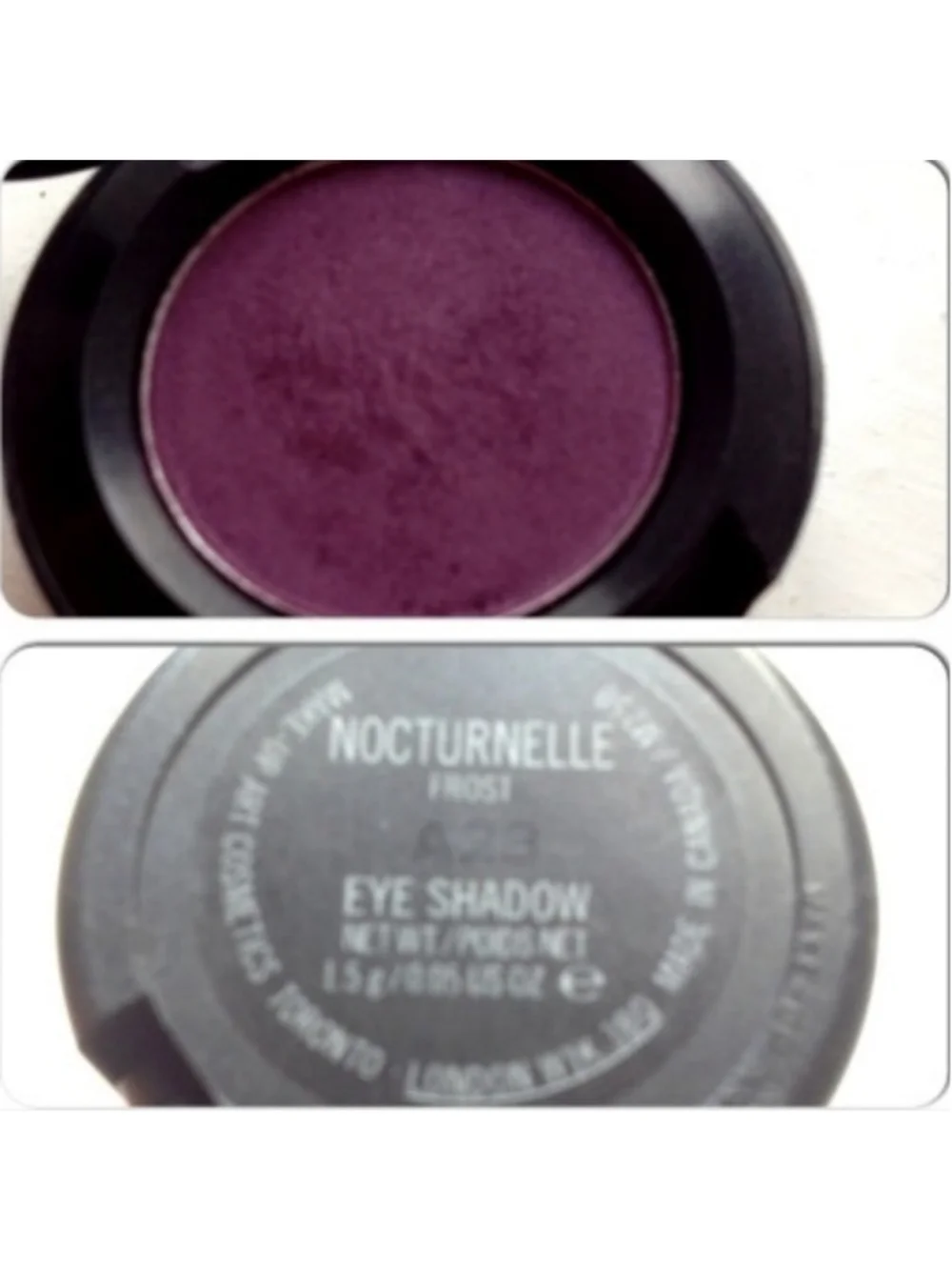 MAC Cosmetic eyeshadow in the Discontinued shade Nocturnell with a frost finish